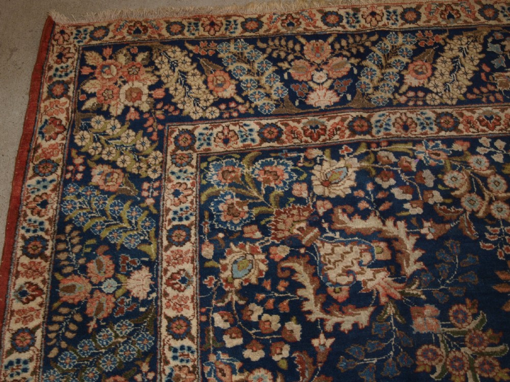 OLD TABRIZ CARPET WITH LARGE SCALE FLORAL DESIGN, CIRCA 1920. View III