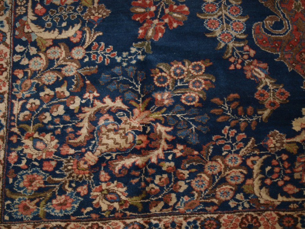 OLD TABRIZ CARPET WITH LARGE SCALE FLORAL DESIGN, CIRCA 1920. View IX