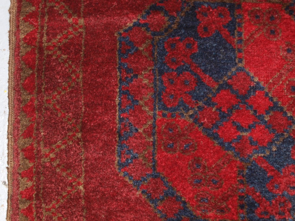 ANTIQUE AFGHAN ERSARI TURKMEN RUG, LARGE GULS, CIRCA 1900/20. View VII