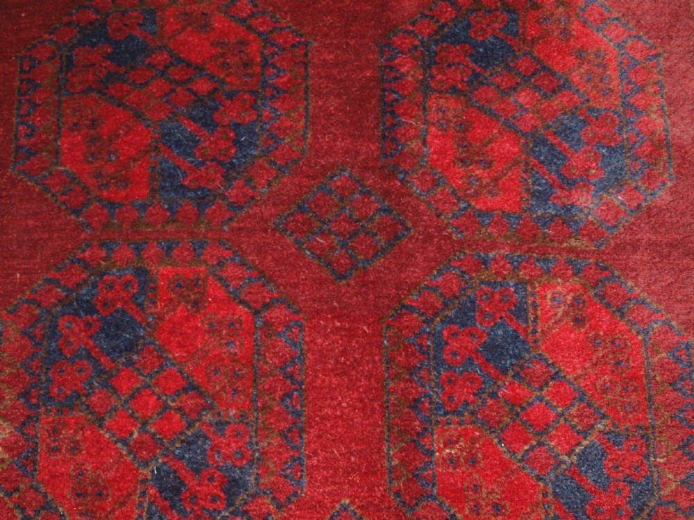 ANTIQUE AFGHAN ERSARI TURKMEN RUG, LARGE GULS, CIRCA 1900/20. View VIII