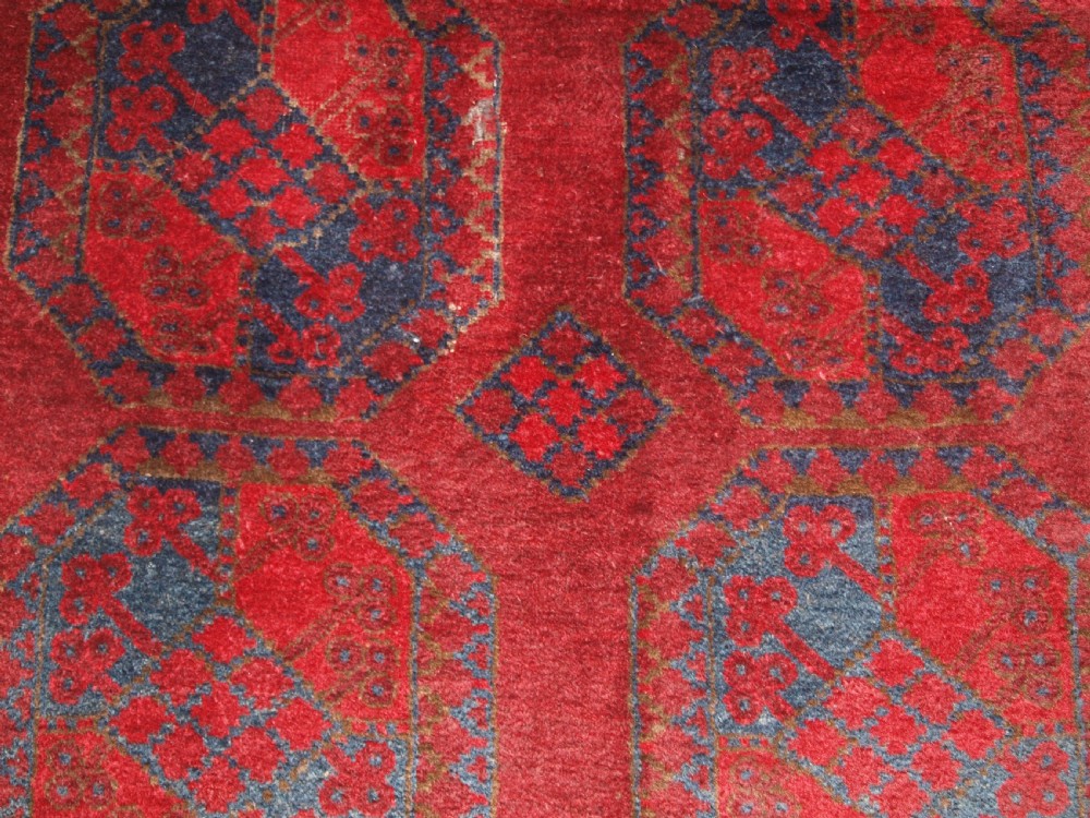 ANTIQUE AFGHAN ERSARI TURKMEN RUG, LARGE GULS, CIRCA 1900/20. View IX