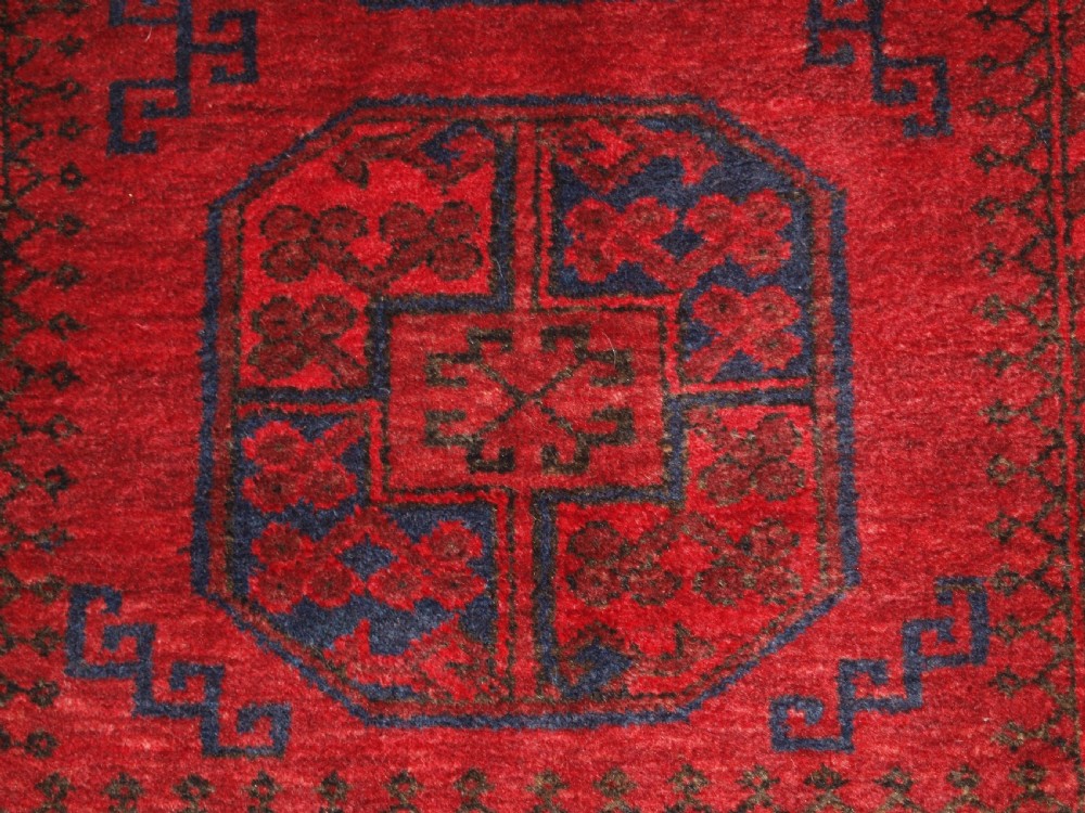 OLD AFGHAN VILLAGE LONG RUG WITH LARGE GULS, SUPERB RUG. CIRCA 1920/30. View X