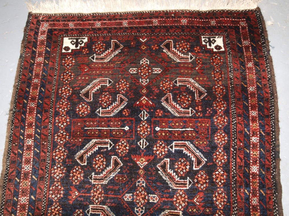 ANTIQUE BALUCH RUG, SALAR KHANI SUB TRIBE, HERATI DESIGN, CIRCA 1900. View III