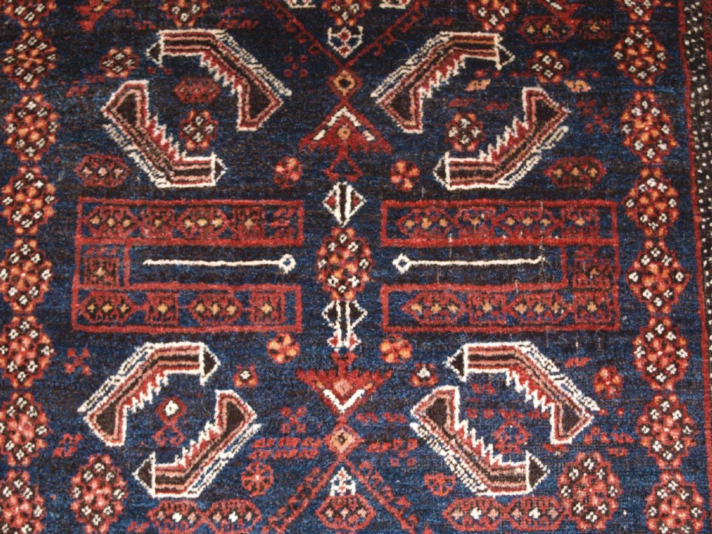 ANTIQUE BALUCH RUG, SALAR KHANI SUB TRIBE, HERATI DESIGN, CIRCA 1900. View IX