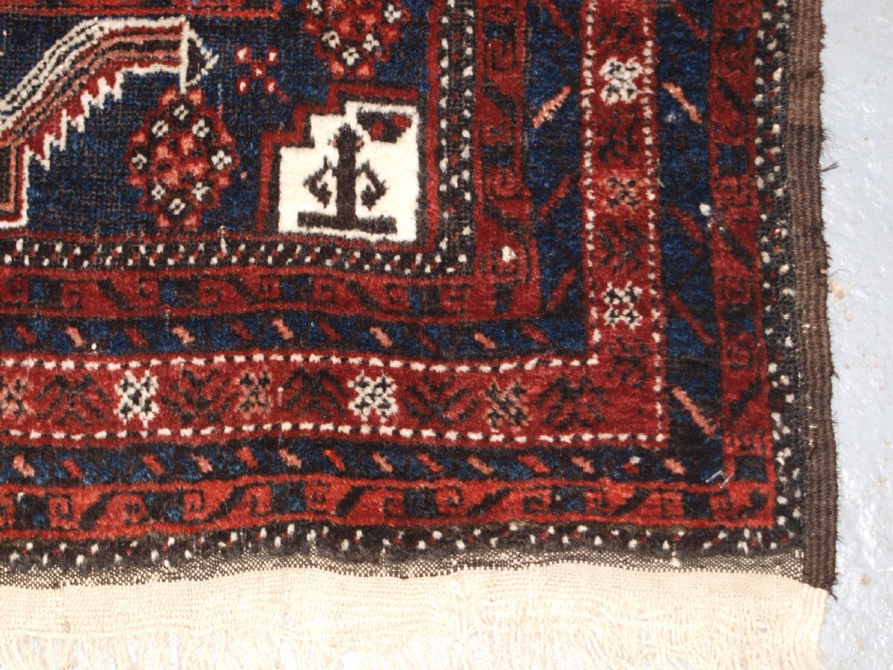 ANTIQUE BALUCH RUG, SALAR KHANI SUB TRIBE, HERATI DESIGN, CIRCA 1900. View XI