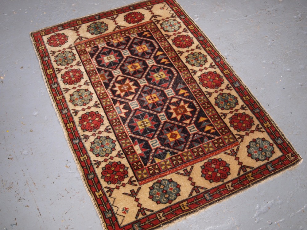 ANTIQUE CAUCASIAN TALISH RUG OF SCARCE SMALL SIZE, CIRCA 1900. View II