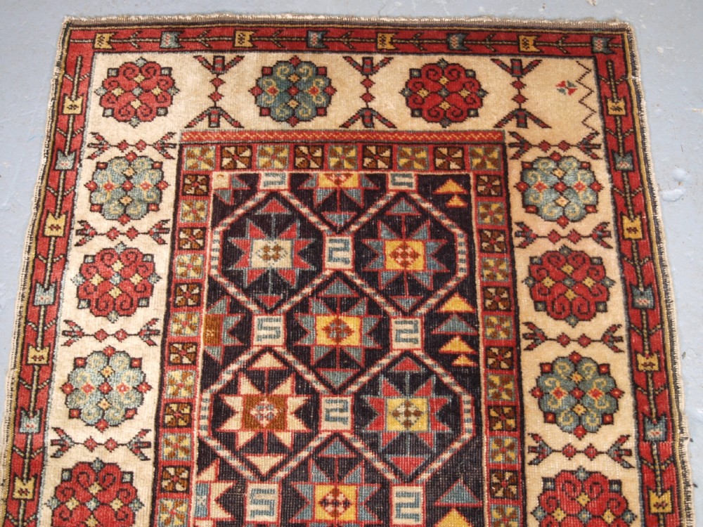 ANTIQUE CAUCASIAN TALISH RUG OF SCARCE SMALL SIZE, CIRCA 1900. View III