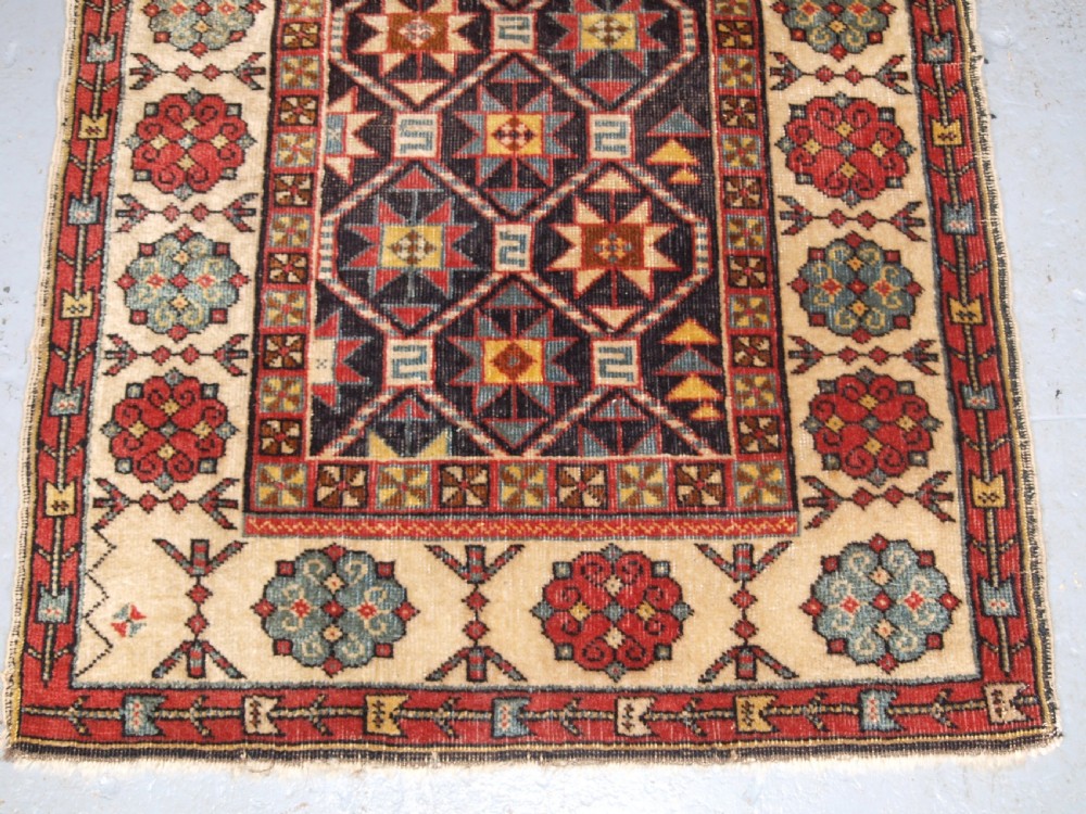 ANTIQUE CAUCASIAN TALISH RUG OF SCARCE SMALL SIZE, CIRCA 1900. View V