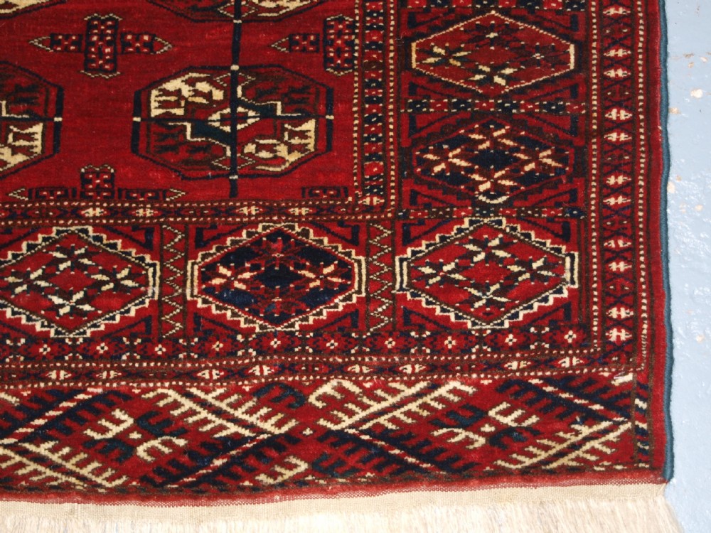 OLD AFGHAN TURKMEN RUG, EXCELLENT CONDITION, GOOD COLOUR, CIRCA 1920/30. View XIII