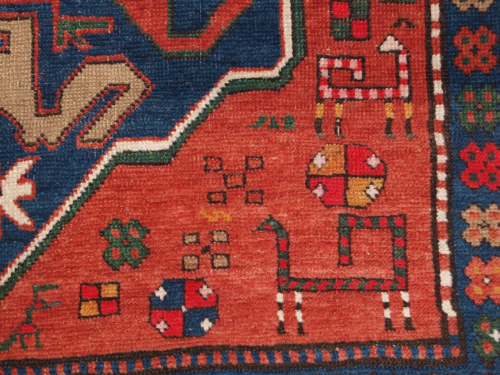 ANTIQUE CAUCASIAN ARMENIAN KARABAGH RUG OF CLOUDBAND DESIGN, CIRCA 1900. View XII
