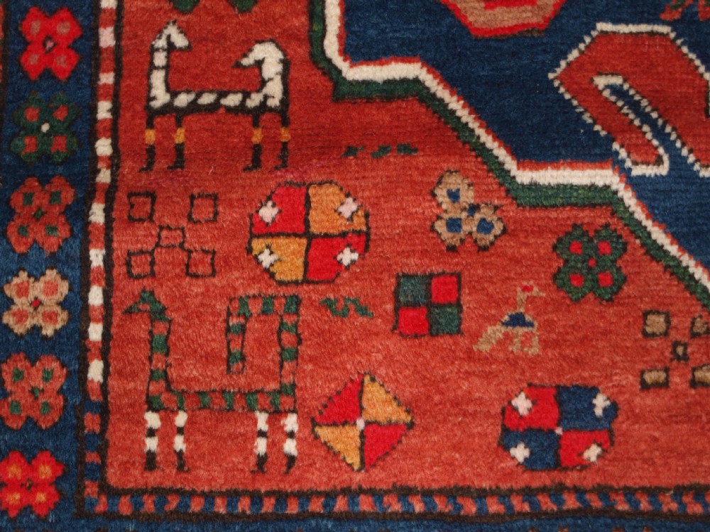 ANTIQUE CAUCASIAN ARMENIAN KARABAGH RUG OF CLOUDBAND DESIGN, CIRCA 1900. View XIII
