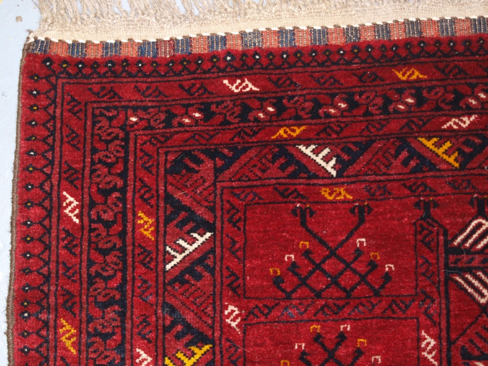 OLD AFGHAN RUG WITH ERSARI TURKMEN ENSI DESIGN, CIRCA 1920/30. View II