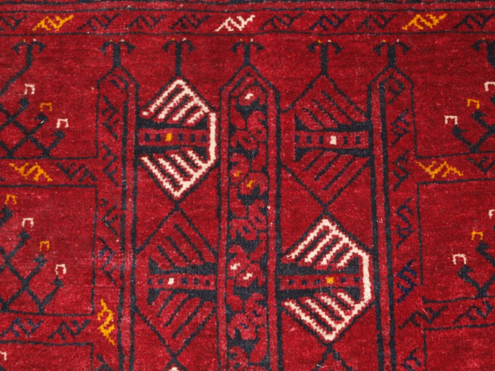 OLD AFGHAN RUG WITH ERSARI TURKMEN ENSI DESIGN, CIRCA 1920/30. View VI