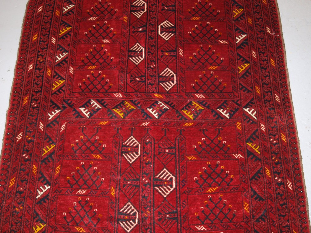 OLD AFGHAN RUG WITH ERSARI TURKMEN ENSI DESIGN, CIRCA 1920/30. View IX