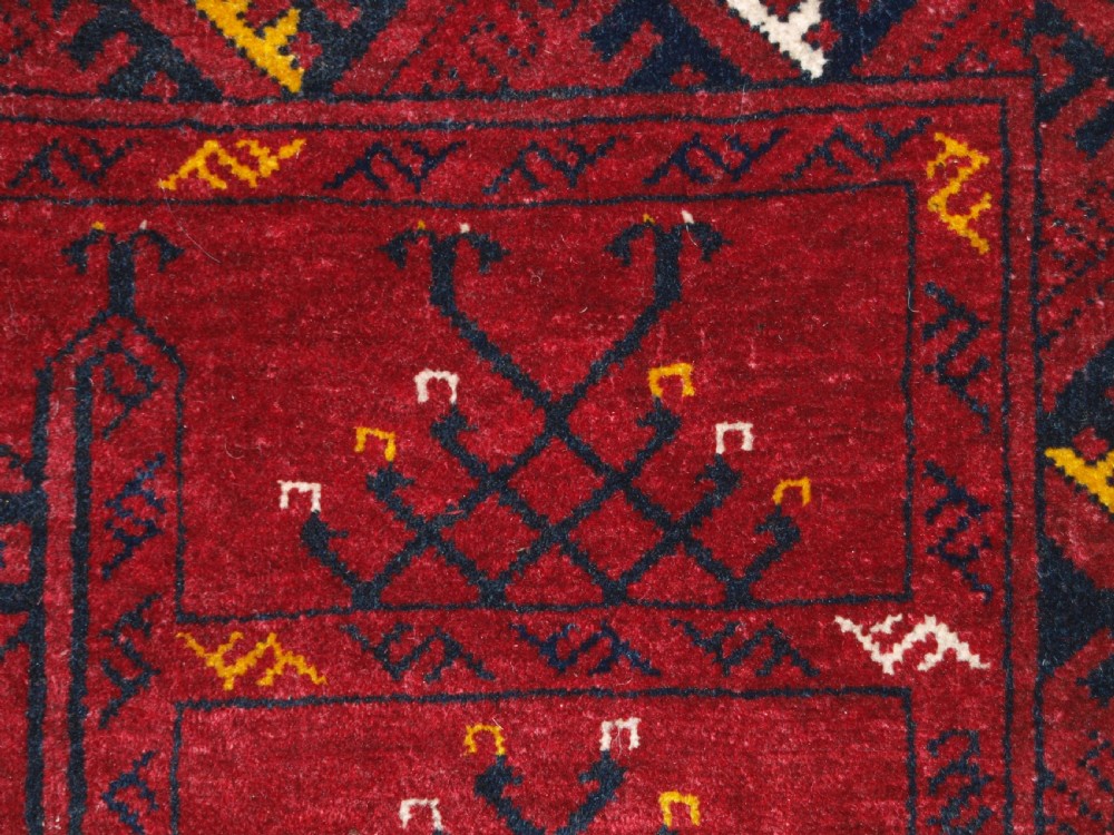 OLD AFGHAN RUG WITH ERSARI TURKMEN ENSI DESIGN, CIRCA 1920/30. View XII