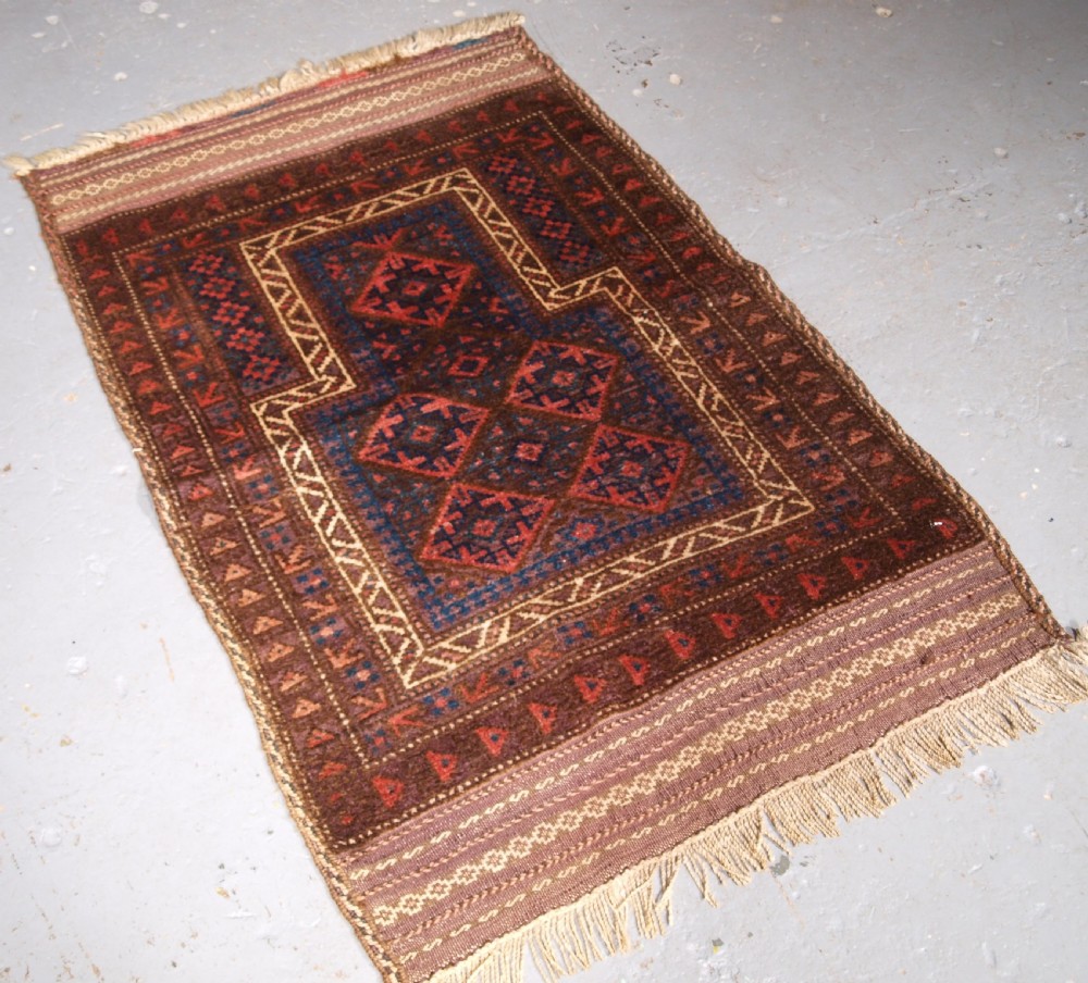 ANTIQUE AFGHAN VILLAGE PRAYER RUG, SUPERB CONDITION, CIRCA 1920. View II