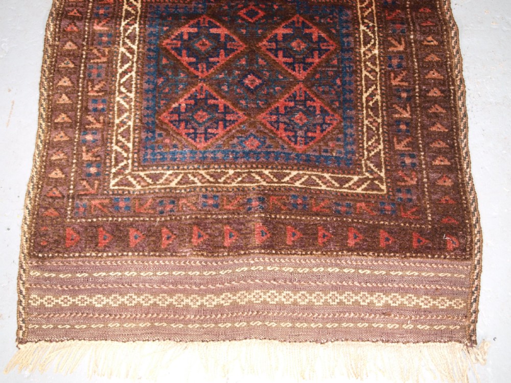 ANTIQUE AFGHAN VILLAGE PRAYER RUG, SUPERB CONDITION, CIRCA 1920. View V