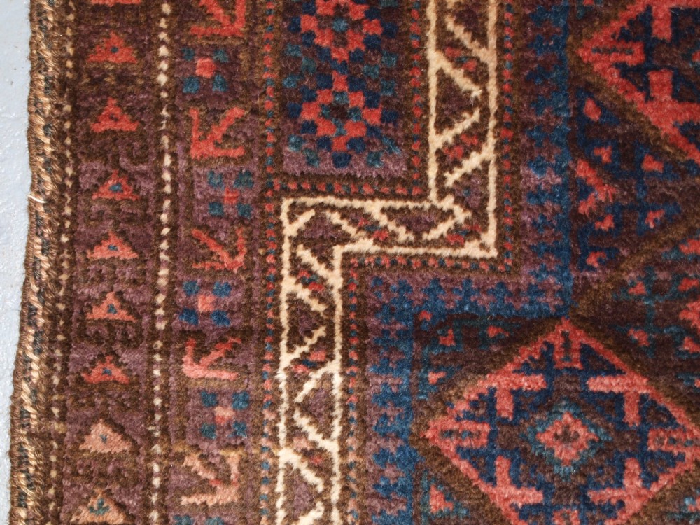 ANTIQUE AFGHAN VILLAGE PRAYER RUG, SUPERB CONDITION, CIRCA 1920. View VII