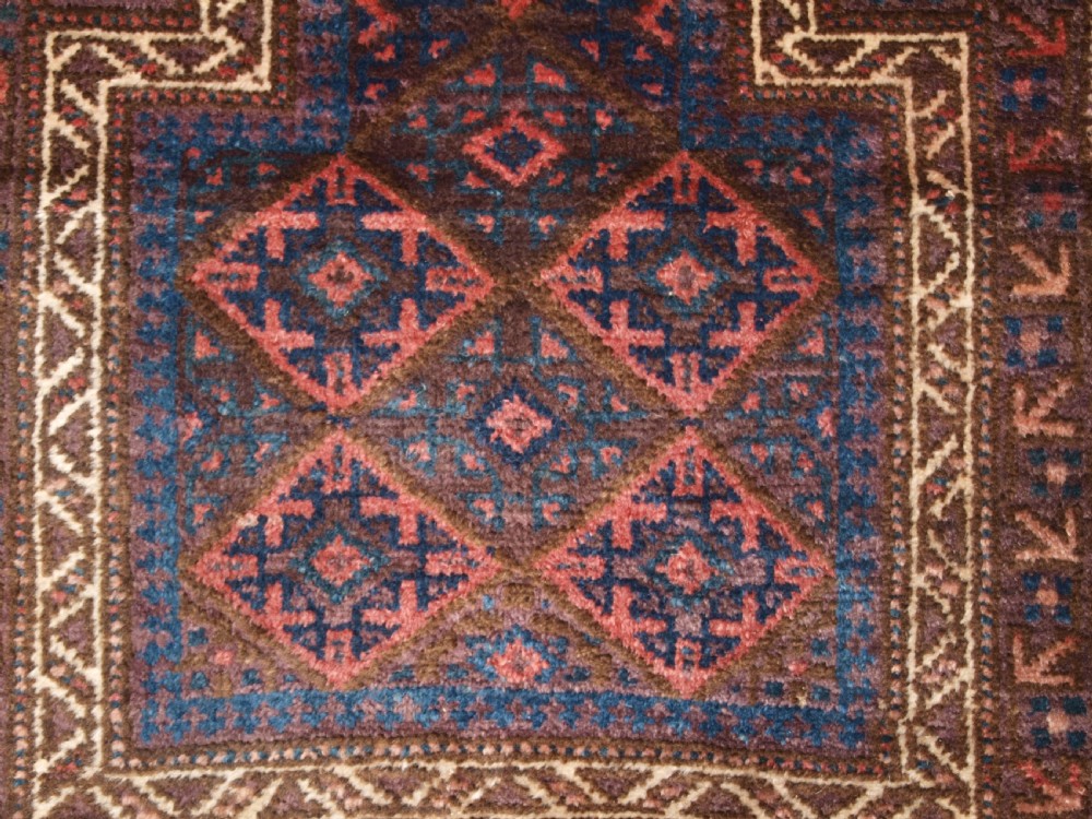ANTIQUE AFGHAN VILLAGE PRAYER RUG, SUPERB CONDITION, CIRCA 1920. View IX