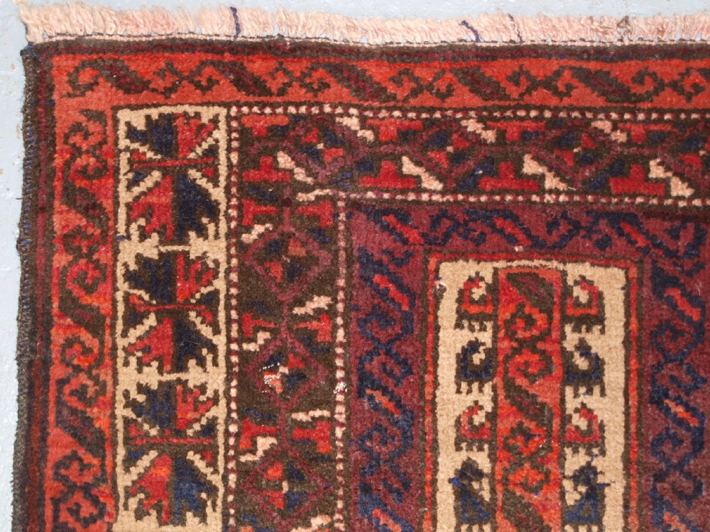 OLD AFGHAN BALUCH CHILDS PRAYER RUG, VERY SWEET SMALL RUG, CIRCA 1920. View VI