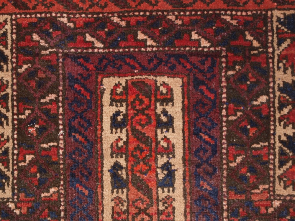 OLD AFGHAN BALUCH CHILDS PRAYER RUG, VERY SWEET SMALL RUG, CIRCA 1920. View VII