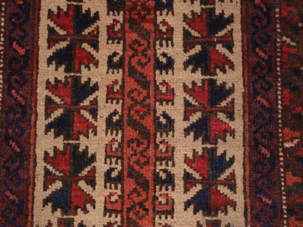 OLD AFGHAN BALUCH CHILDS PRAYER RUG, VERY SWEET SMALL RUG, CIRCA 1920. View VIII