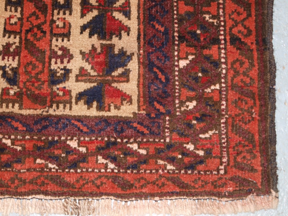 OLD AFGHAN BALUCH CHILDS PRAYER RUG, VERY SWEET SMALL RUG, CIRCA 1920. View IX