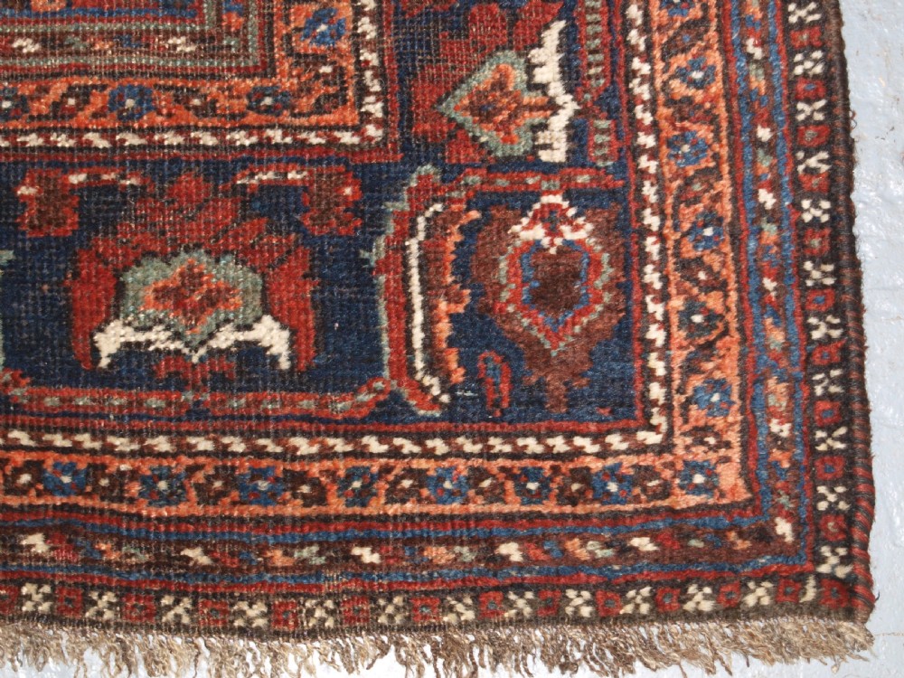 ANTIQUE KHAMSEH BAHARLU TRIBAL RUG, SINGLE MEDALLION, CIRCA 1900/20. View XI