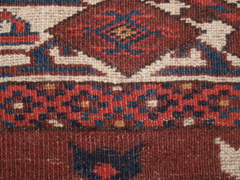 ANTIQUE YOMUT TURKMEN MAIN CARPET, KEPSE GUL DESIGN, CIRCA 1860. View XV
