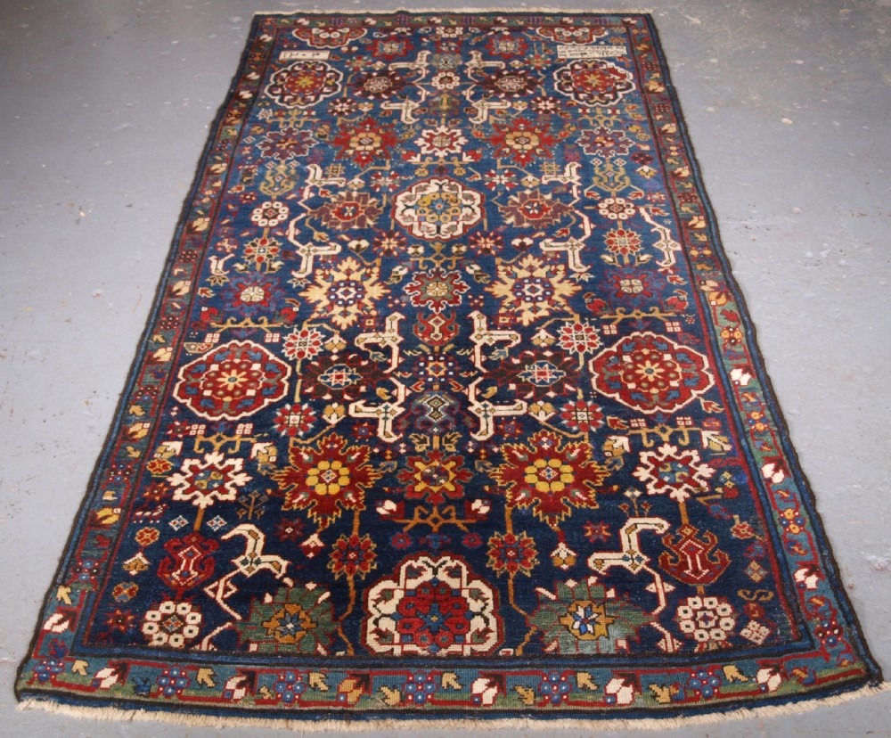 ANTIQUE CAUCASIAN KUBA RUG FRAGMENT, AFSHAN DESIGN, DATED AND INSCRIBED, 19TH CENTURY. View II