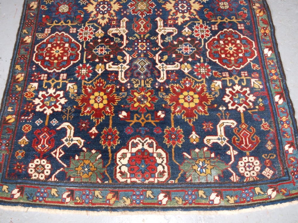 ANTIQUE CAUCASIAN KUBA RUG FRAGMENT, AFSHAN DESIGN, DATED AND INSCRIBED, 19TH CENTURY. View V