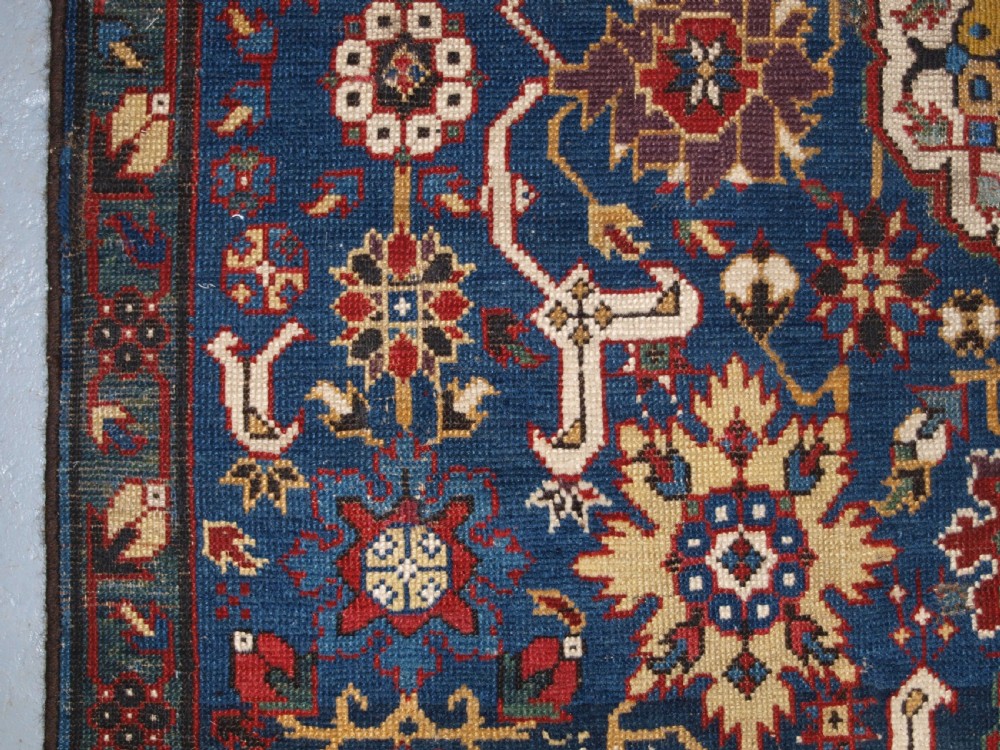ANTIQUE CAUCASIAN KUBA RUG FRAGMENT, AFSHAN DESIGN, DATED AND INSCRIBED, 19TH CENTURY. View VII