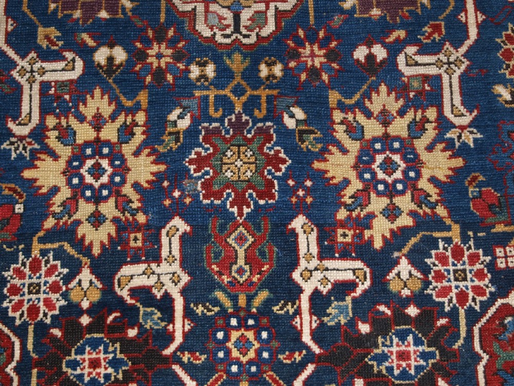 ANTIQUE CAUCASIAN KUBA RUG FRAGMENT, AFSHAN DESIGN, DATED AND INSCRIBED, 19TH CENTURY. View XIII