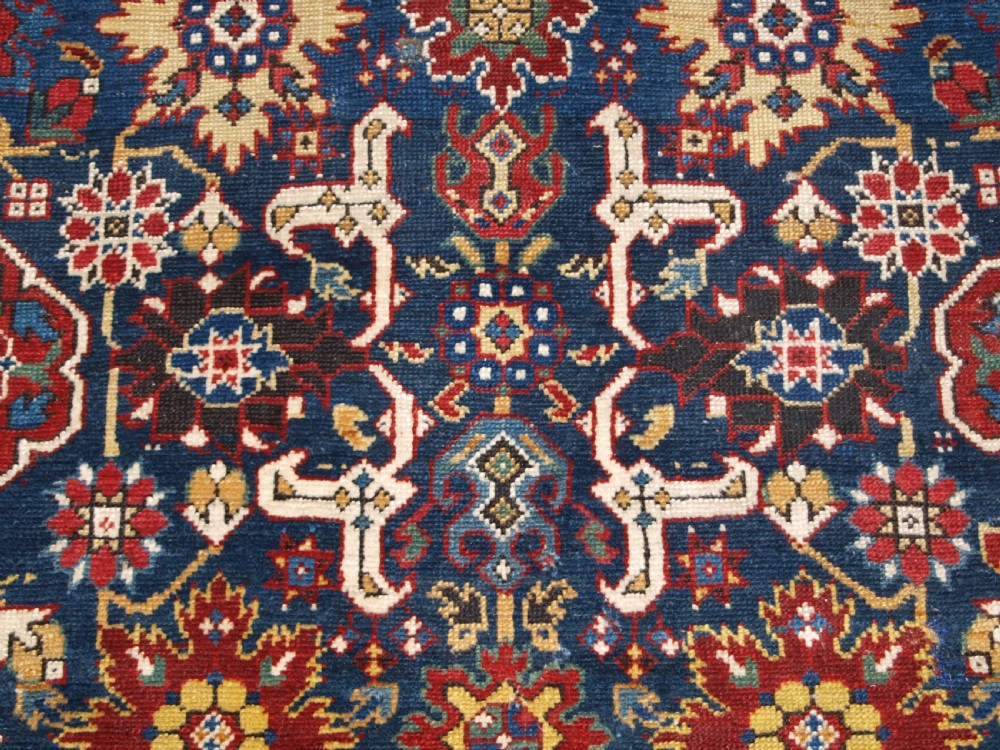 ANTIQUE CAUCASIAN KUBA RUG FRAGMENT, AFSHAN DESIGN, DATED AND INSCRIBED, 19TH CENTURY. View XIV