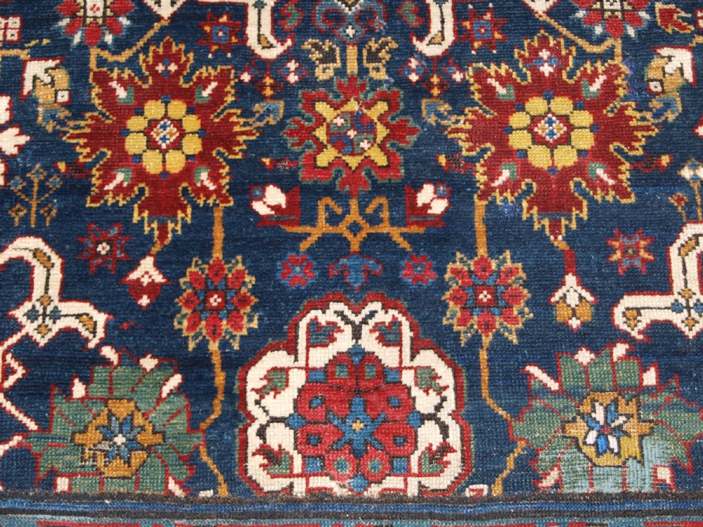 ANTIQUE CAUCASIAN KUBA RUG FRAGMENT, AFSHAN DESIGN, DATED AND INSCRIBED, 19TH CENTURY. View XV