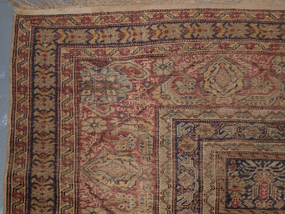 ANTIQUE TURKISH GHIORDES PRAYER RUG, CLASSIC DESIGN, 2ND HALF 19TH CENTURY. View VI