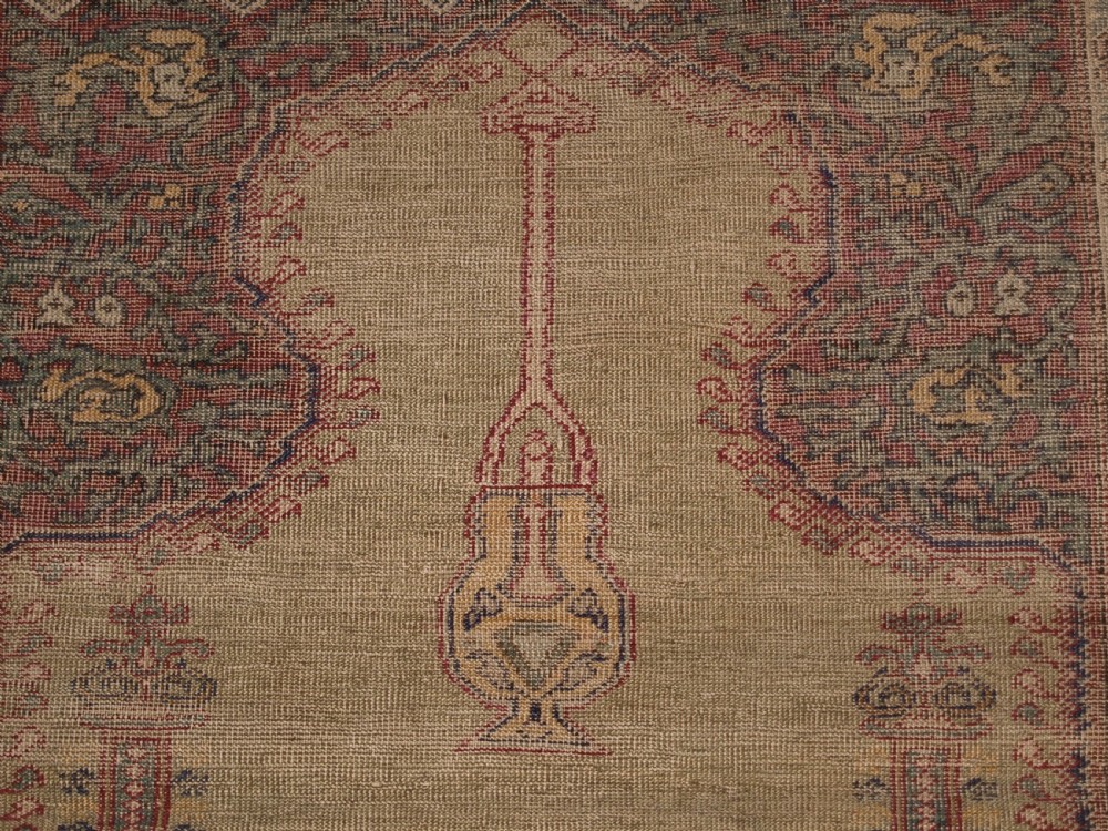 ANTIQUE TURKISH GHIORDES PRAYER RUG, CLASSIC DESIGN, 2ND HALF 19TH CENTURY. View VIII