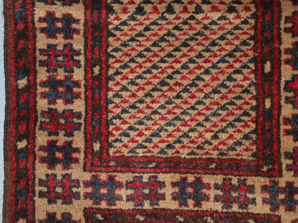 ANTIQUE AFGHAN VILLAGE PRAYER RUG OF UNUSUAL DESIGN, SUPERB CONDITION, CIRCA 1910/20. View VII