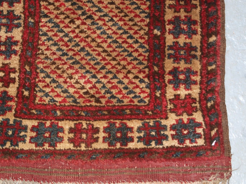 ANTIQUE AFGHAN VILLAGE PRAYER RUG OF UNUSUAL DESIGN, SUPERB CONDITION, CIRCA 1910/20. View IX