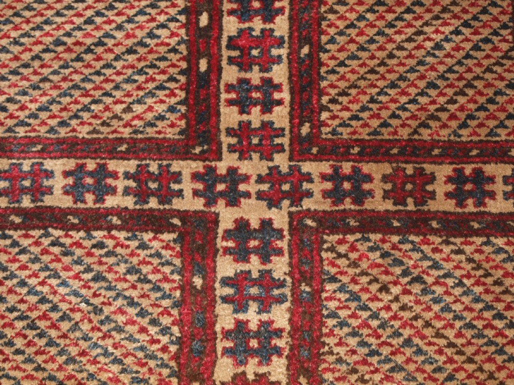 ANTIQUE AFGHAN VILLAGE PRAYER RUG OF UNUSUAL DESIGN, SUPERB CONDITION, CIRCA 1910/20. View X