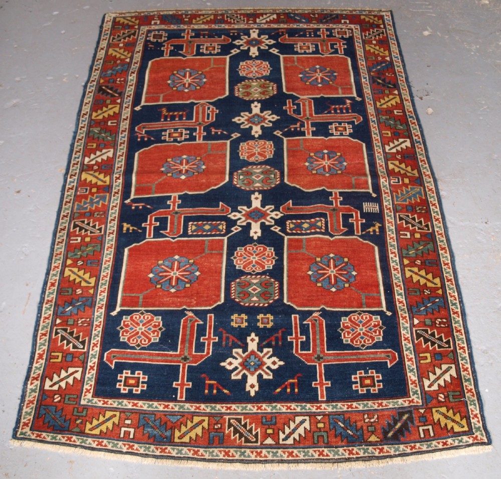 ANTIQUE CAUCASIAN KUBA KARAGASHLI RUG, NICE EXAMPLE, CIRCA 1890.