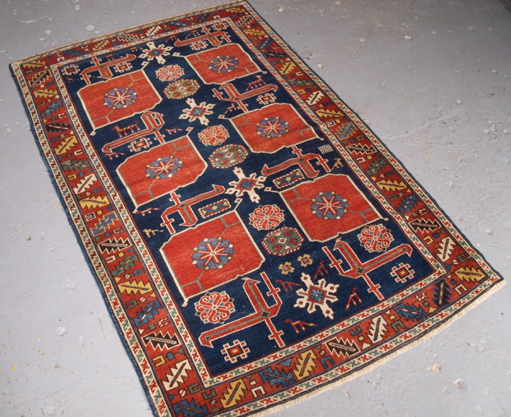 ANTIQUE CAUCASIAN KUBA KARAGASHLI RUG, NICE EXAMPLE, CIRCA 1890. View II