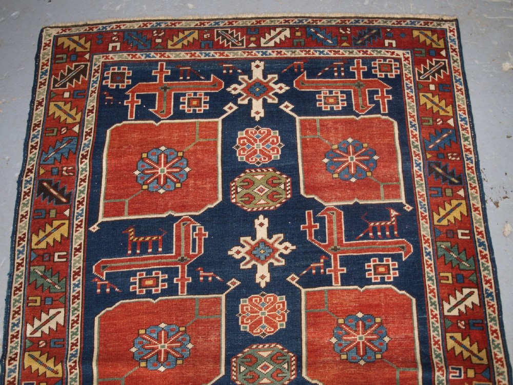 ANTIQUE CAUCASIAN KUBA KARAGASHLI RUG, NICE EXAMPLE, CIRCA 1890. View III