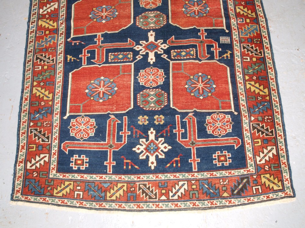 ANTIQUE CAUCASIAN KUBA KARAGASHLI RUG, NICE EXAMPLE, CIRCA 1890. View VI