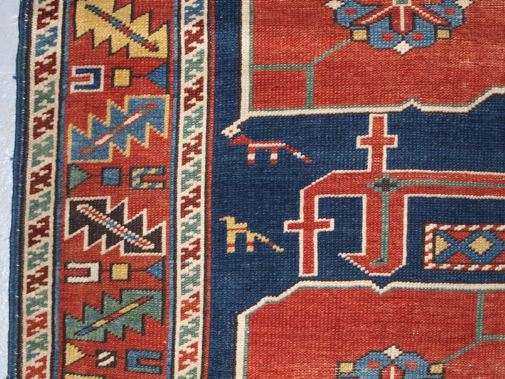 ANTIQUE CAUCASIAN KUBA KARAGASHLI RUG, NICE EXAMPLE, CIRCA 1890. View VII