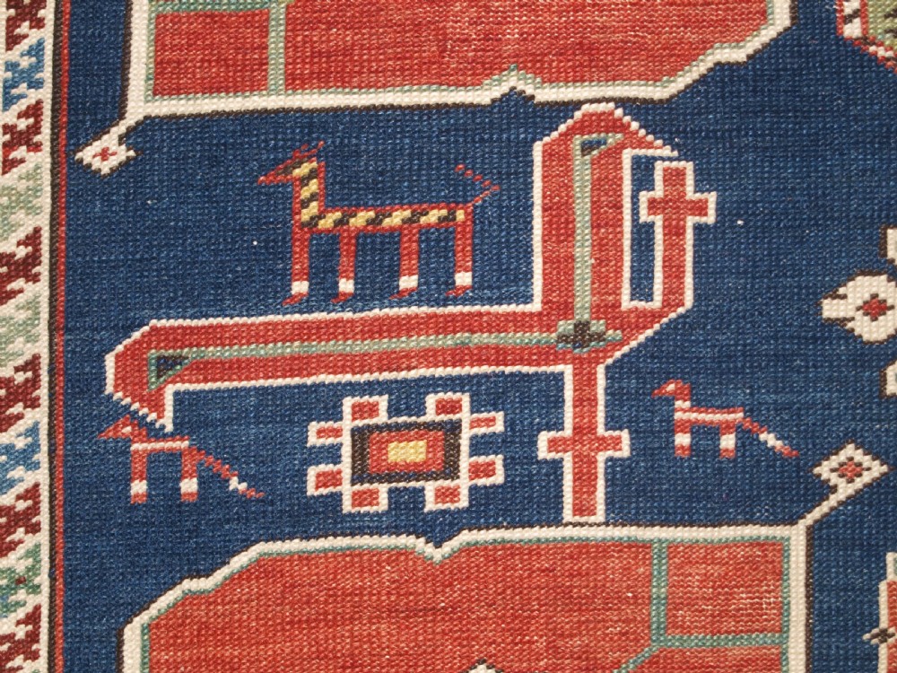 ANTIQUE CAUCASIAN KUBA KARAGASHLI RUG, NICE EXAMPLE, CIRCA 1890. View IX