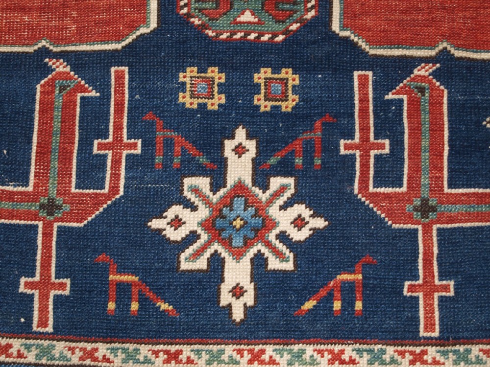 ANTIQUE CAUCASIAN KUBA KARAGASHLI RUG, NICE EXAMPLE, CIRCA 1890. View X