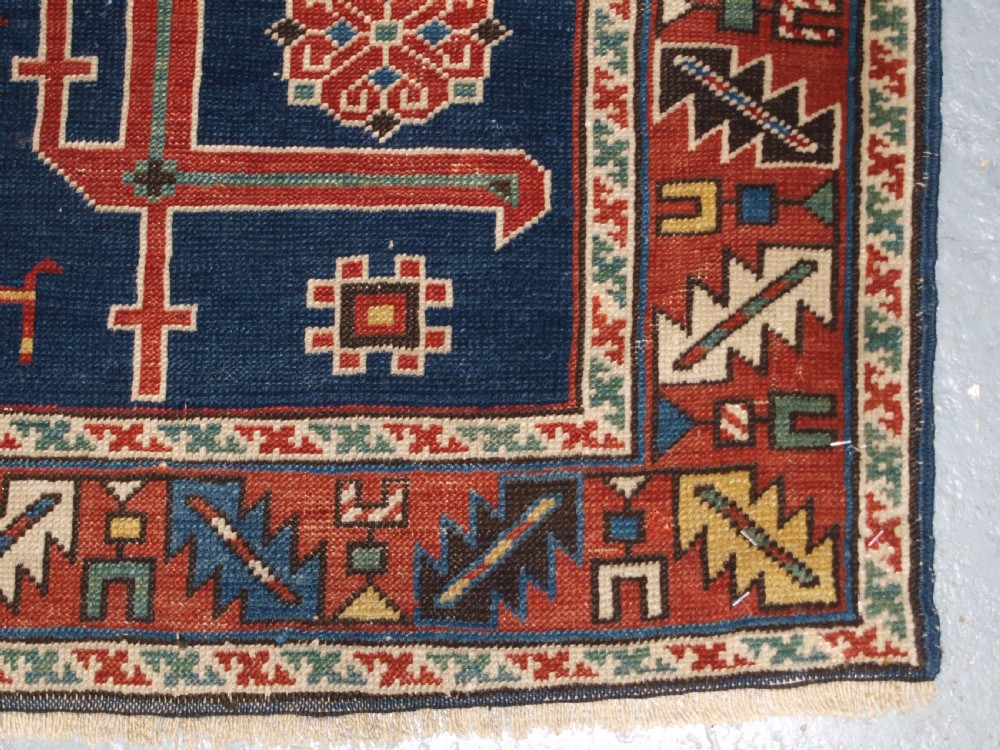 ANTIQUE CAUCASIAN KUBA KARAGASHLI RUG, NICE EXAMPLE, CIRCA 1890. View XIII