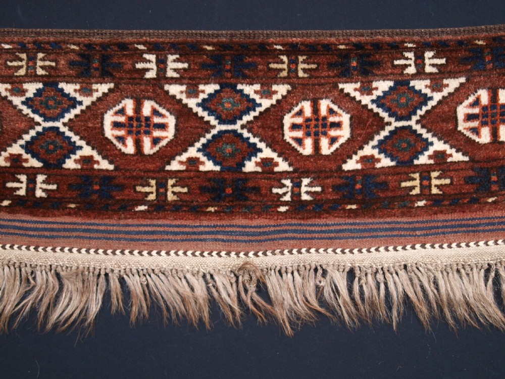 ANTIQUE ERSARI TURKMEN GERMECH IN PERFECT ORIGINAL CONDITION, CIRCA 1900. View III