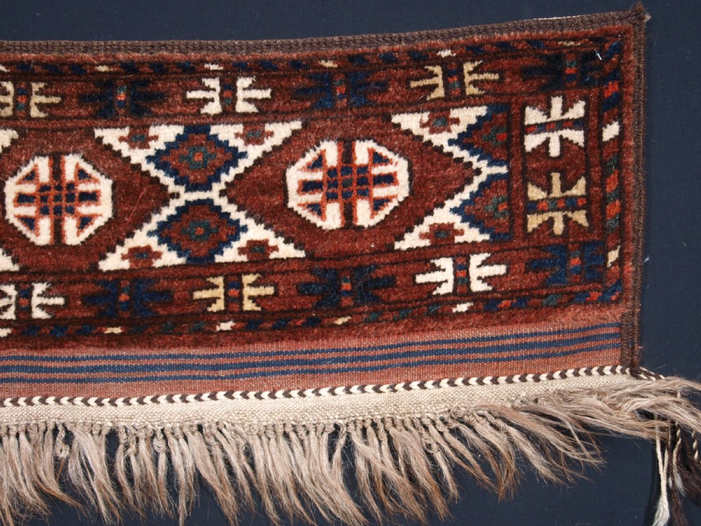 ANTIQUE ERSARI TURKMEN GERMECH IN PERFECT ORIGINAL CONDITION, CIRCA 1900. View IV
